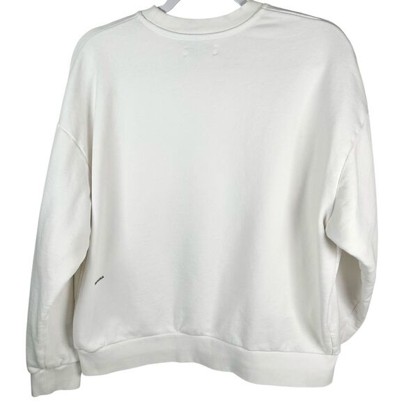 Pangaia Womens 365 Midweight Crewneck Organic Sweatshirt in Off-White Size Large - Picture 4 of 11